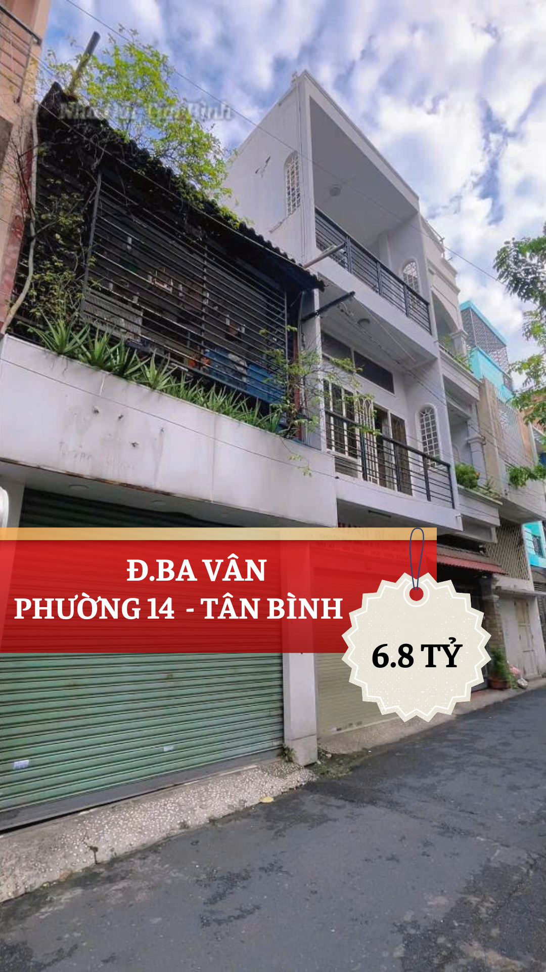 Bán Nhà Hẻm 117 Ba Vân Phường 14 Tân Bình